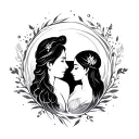 father daughter symbol made tattoo design idea