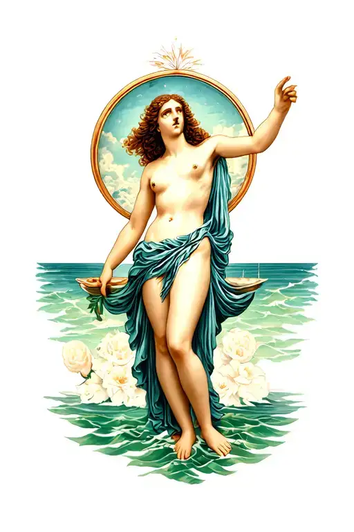 The Birth of Venus' by Botticelli tattoo design idea