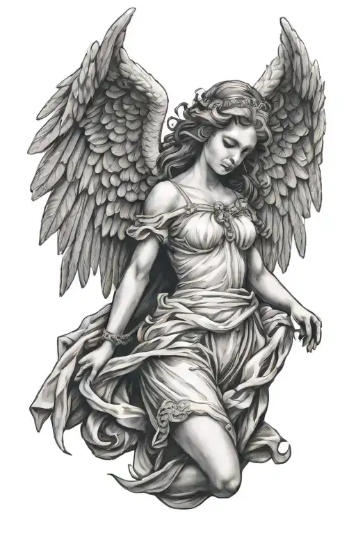 biblically accurate angel   tattoo design idea