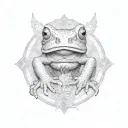 Bufo Alvarius toad tattoo design idea