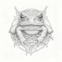 Bufo Alvarius toad tattoo design idea