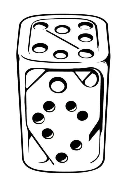 dice rolling tattoo design idea