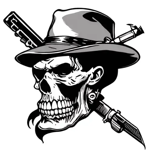 Gangster Old School tattoo design idea