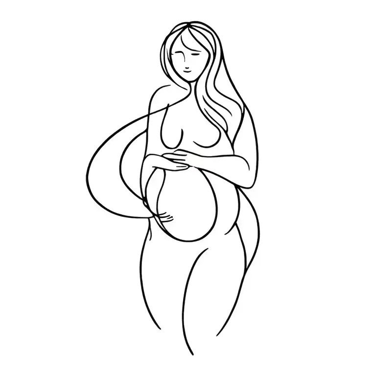 Infinite maternity tattoo design idea