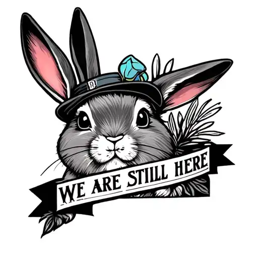 puerto rico bad bunny we are still here tattoo design idea