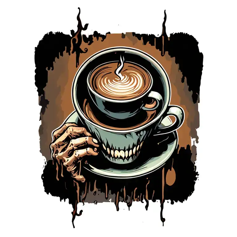 Coffee tattoo design idea