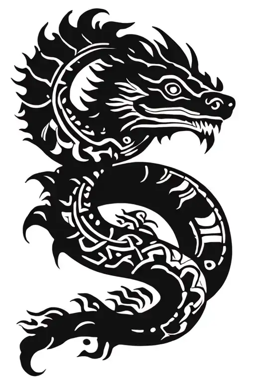 Aztec Quetzalcoatl snake tattoo tattoo design idea