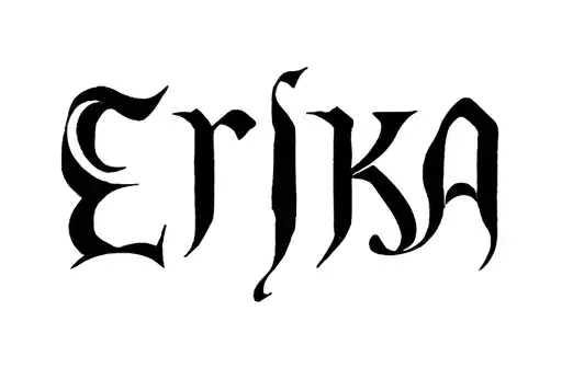 "Erika" tattoo design idea