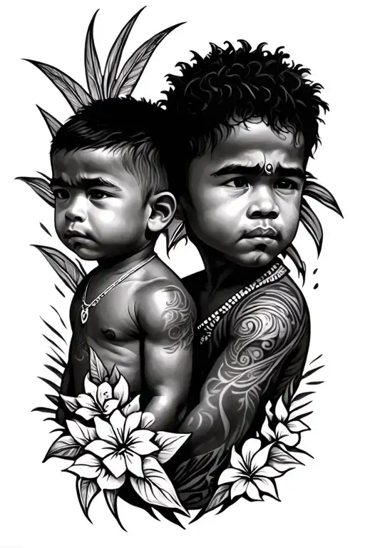 hawaiian tribal tattoo father and son matching tattoos tattoo design idea