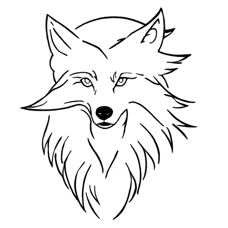 Wolf and Raven tattoo design idea