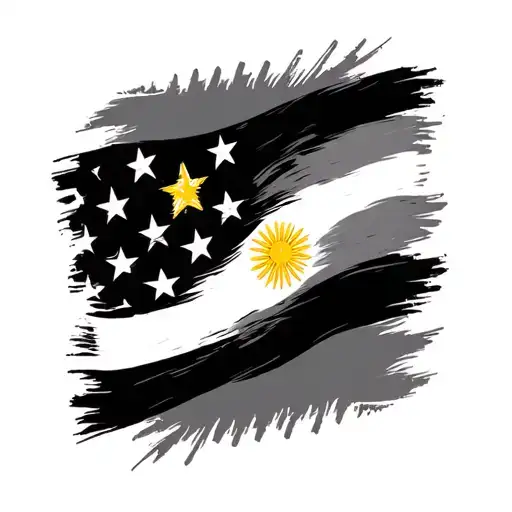 Filipino flag and us flag tattoo design idea