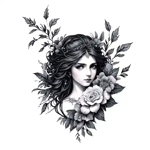 Persephone tattoo design idea