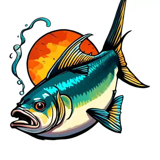 tuna fish tattoo design idea