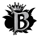 The word blessing with a crown over letter B tattoo design idea
