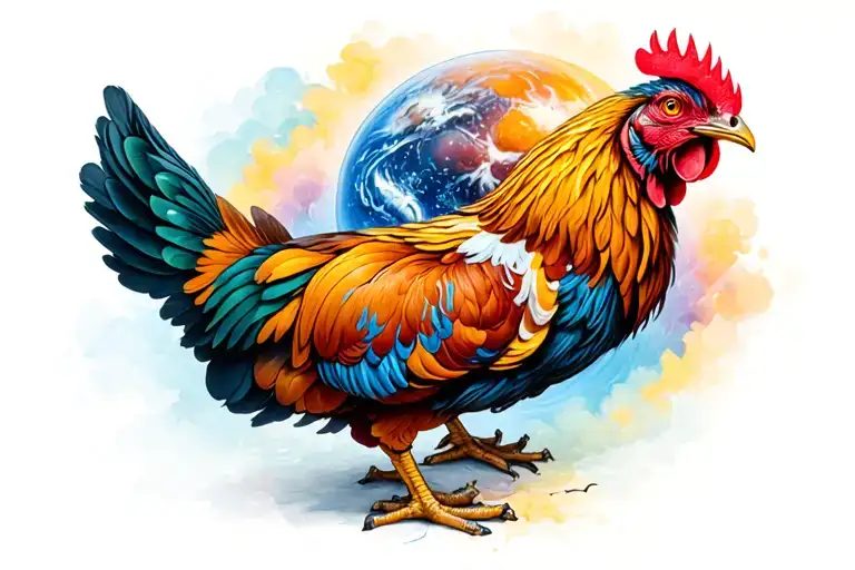 a game of chicken with the universe tattoo design idea