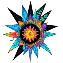 psychedelic representation tattoo design idea