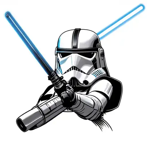 Make a tattoo of the ring from lord inside have Ezra bridgers first lightsaber in the ring and a clone trooper helmet  tattoo design idea