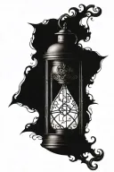 gothic lantern with Marcus Aurelius inside tattoo design idea