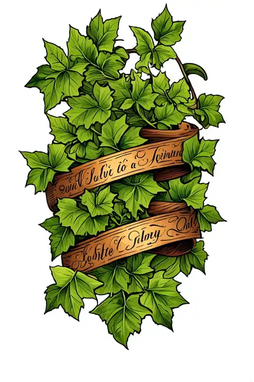 ivy wrap around arm tattoo design idea