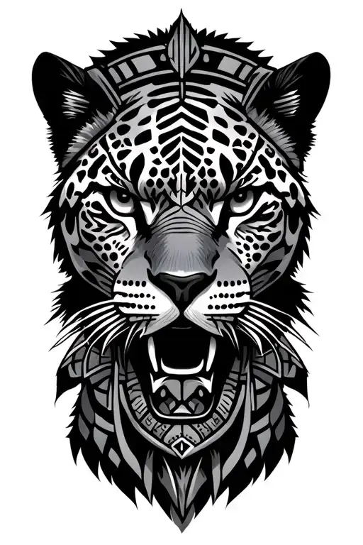aztec jaguar warrior tattoo design idea