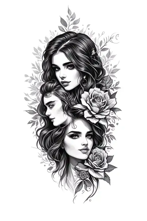 names alessio melissa and ilenia tattoo design idea