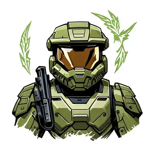 Halo CE Master Chief tattoo design idea