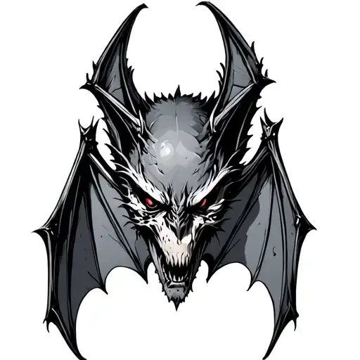 Gothic Bat tattoo design idea