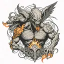 Prometheus stealing fire tattoo design idea