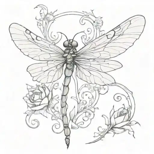 dragon fly still I rise tattoo design idea