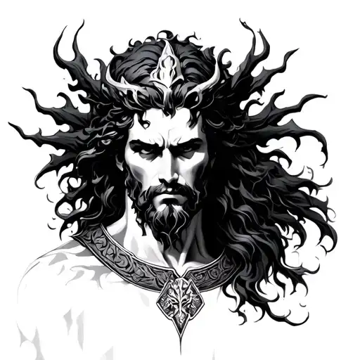 Erebus Greek god of darkness tattoo design idea