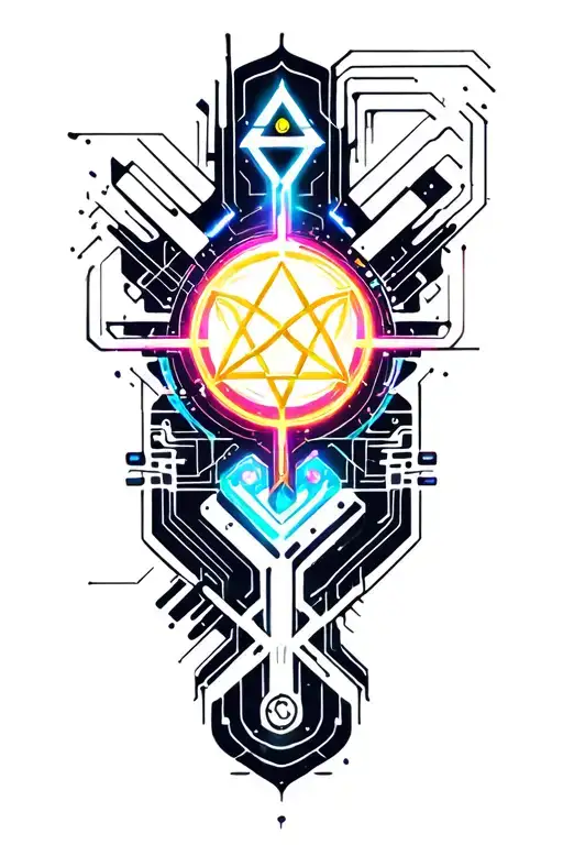 line art tattoo design idea