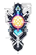 line art tattoo design idea