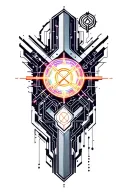 line art tattoo design idea