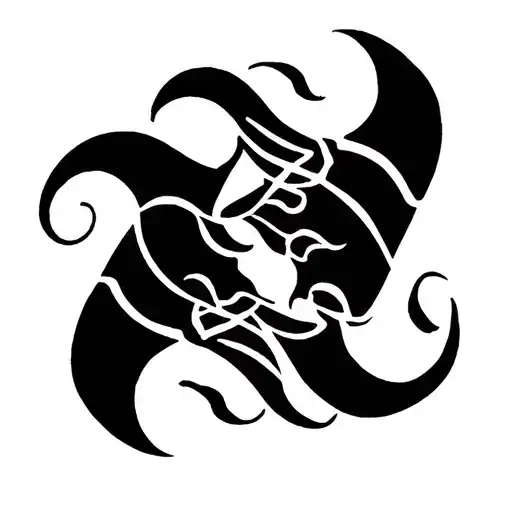Aquarius And Pisces tattoo design idea