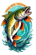 trout tattoo design idea