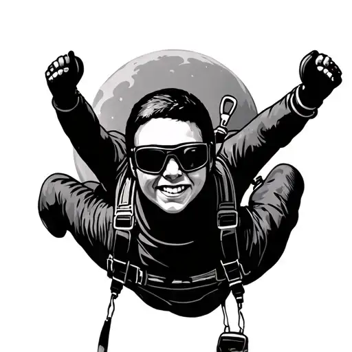 skydiving tattoo design idea