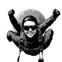 skydiving tattoo design idea