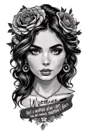 quote "aint a woman alive that can take my mamma's place" no woman tattoo design idea