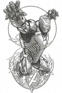 ironman avengers logo tattoo design idea