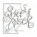 soit machine with the words : "rich" and "risk" tattoo design idea