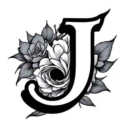 three times the letter j  tattoo design idea