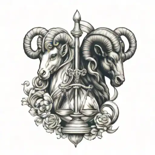 Aries Libra tattoo design idea