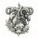Aries Libra tattoo design idea