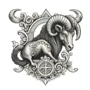 Aries Libra tattoo design idea