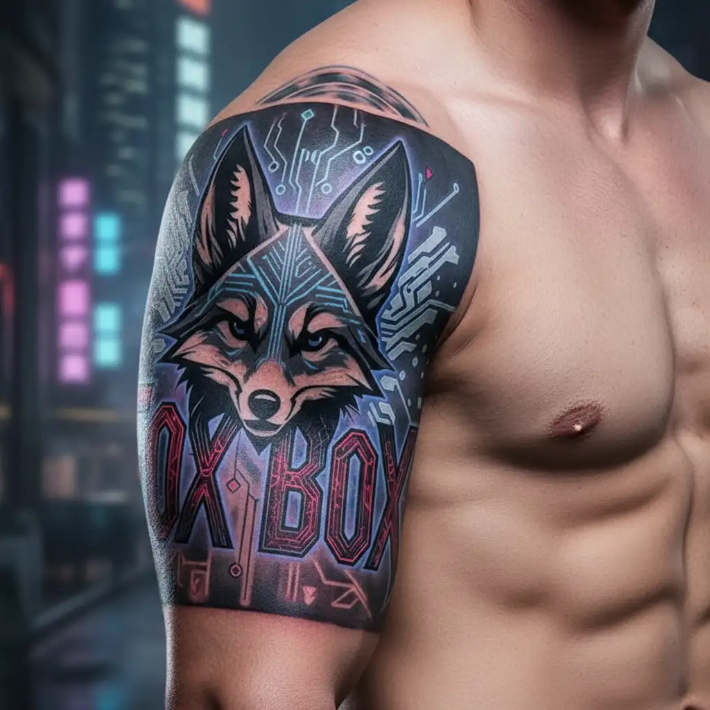 "Fox Box" "Fox Box" "Fox Box" Military Fox Box logo tattoo design idea