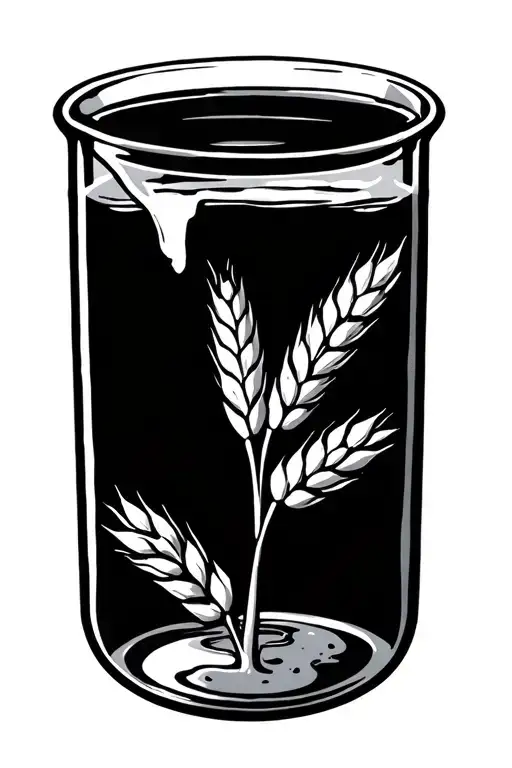 funnel beaker culture water, earth wheat tattoo design idea