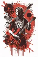 rock bands like nirvana tattoo design idea