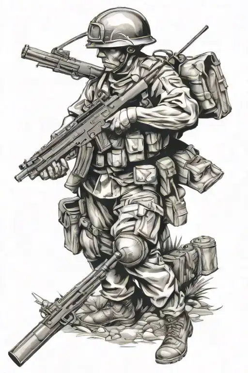 infantry tattoo design idea