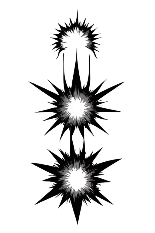 starburst tattoo design idea