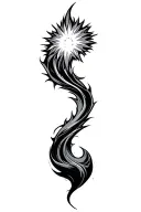 starburst tattoo design idea